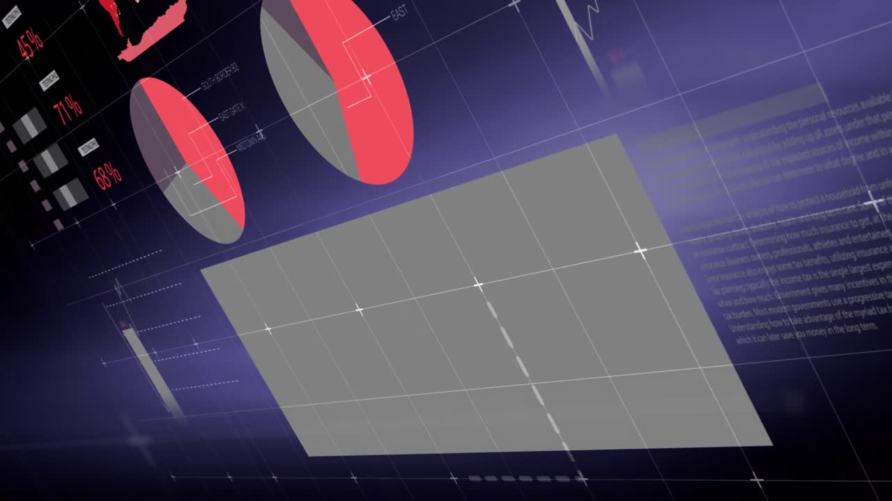 그리드 상의 금융 데이터 및 통계 처리의 애니메이션