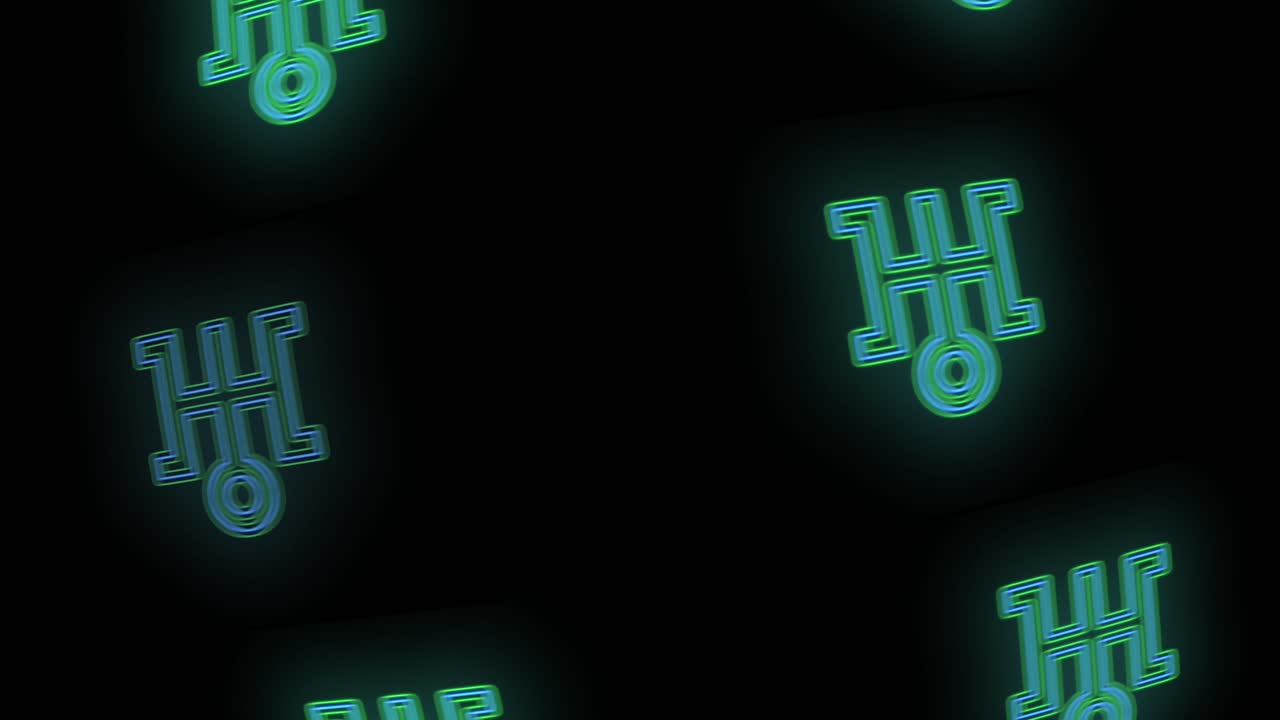 Pulsing neon Japan sign pattern with led light in casino style