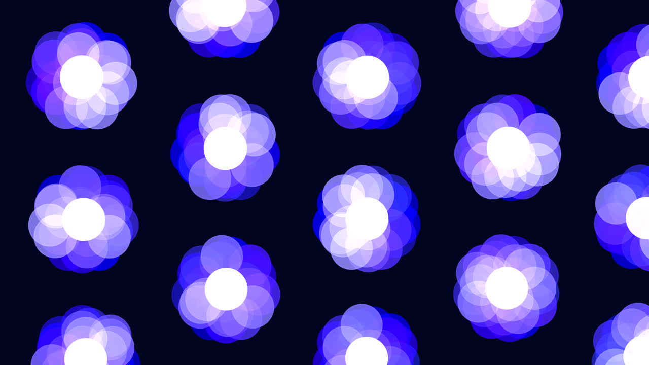 A striking image of glowing blue circles set against a black backdrop, creating an illusion of floating orbs suspended in space, captivating with its mesmerizing pattern