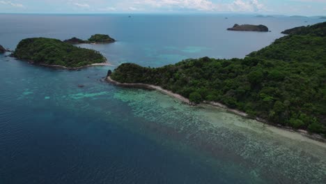 top down shot of beaches in catanduanes island, philippines