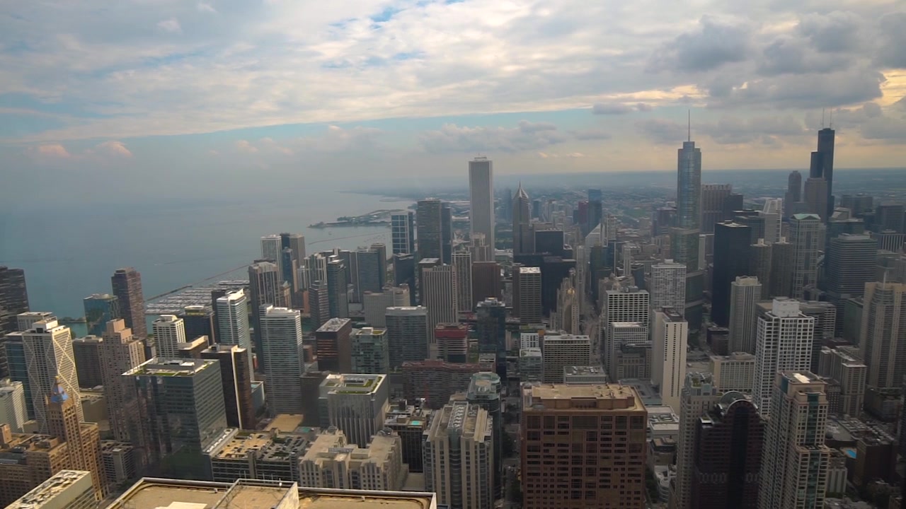 Vista panoramica di Chicago da un grattacielo