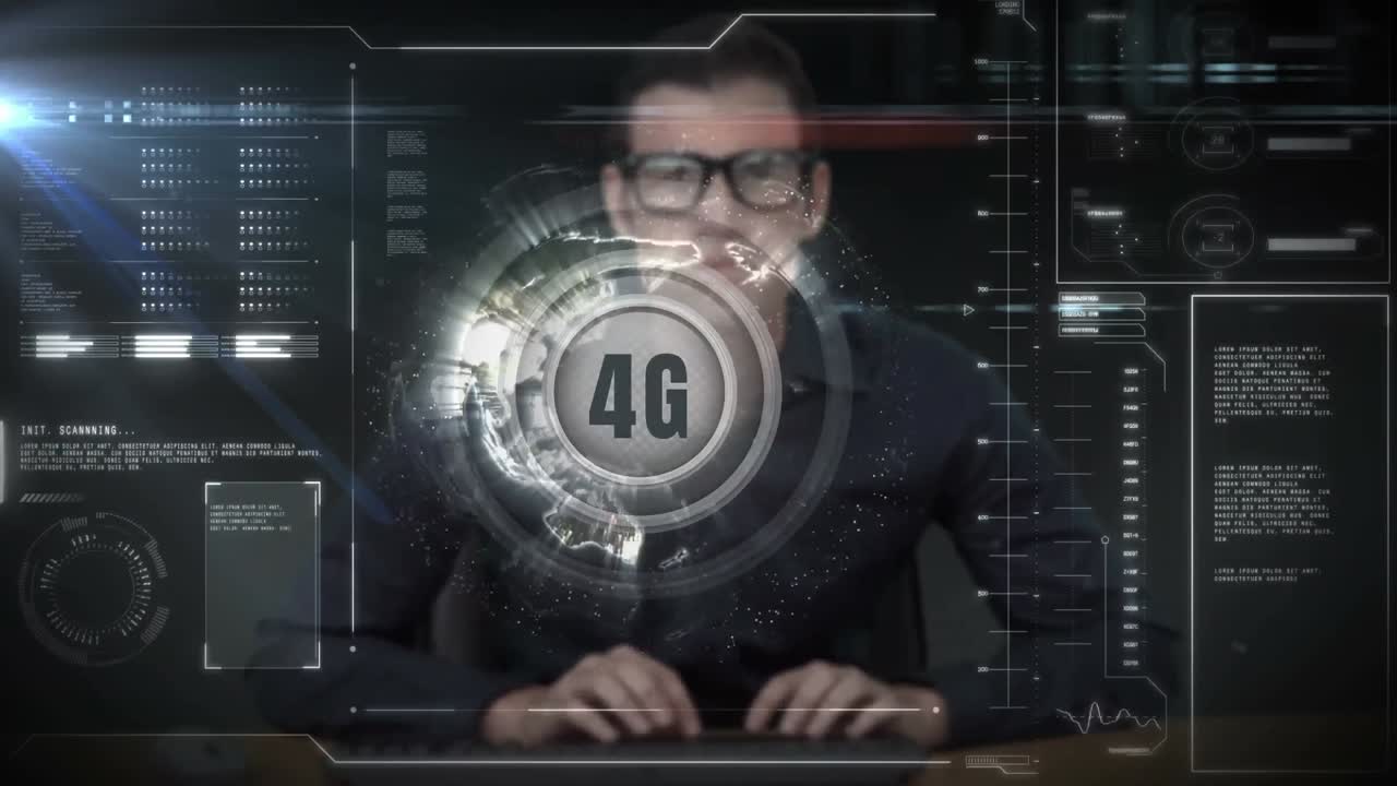 hombre de negocios trabajando en un proyecto sobre 4g