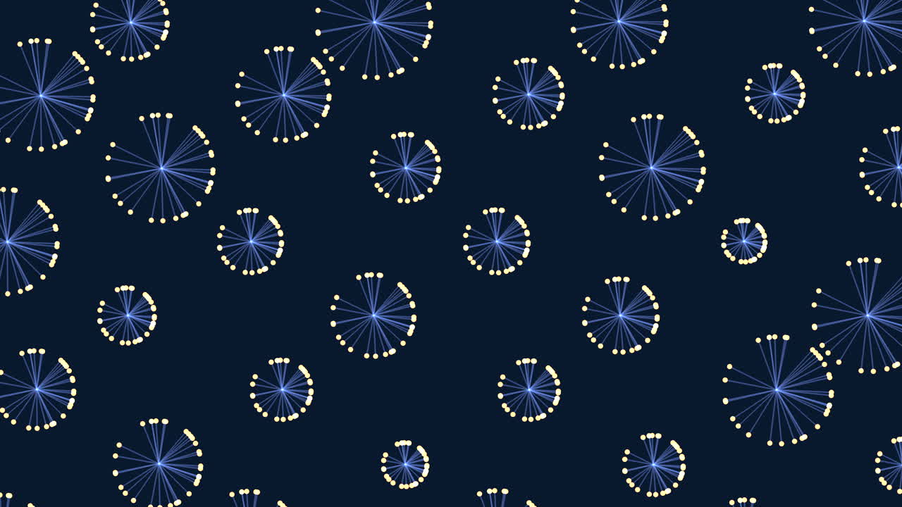Mesmerizing circles intricate blue pattern of floating circles