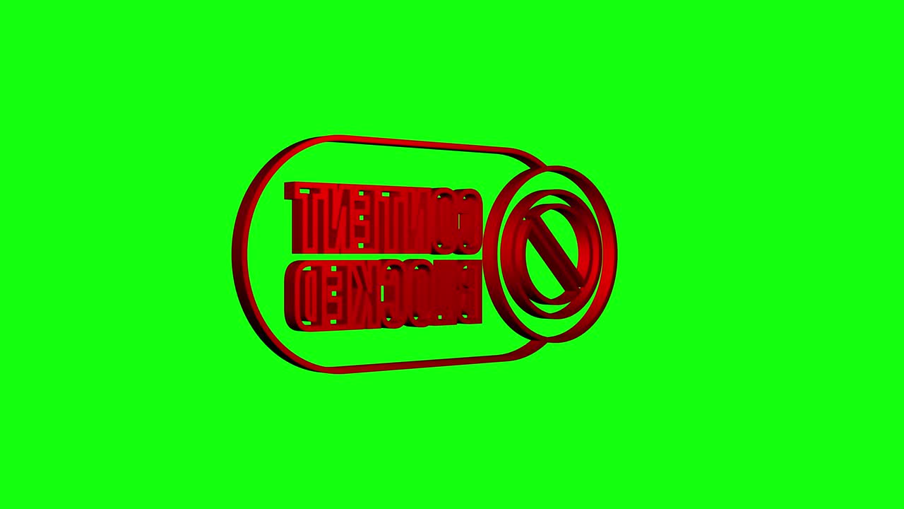 contenido bloqueado etiqueta. estilo de fallo. gráfico de movimiento