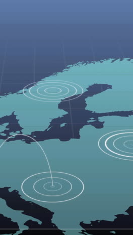 animation of world map over data processing