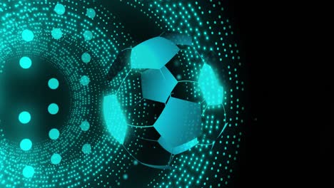 Animation-of-football-and-green-light-trail-circles