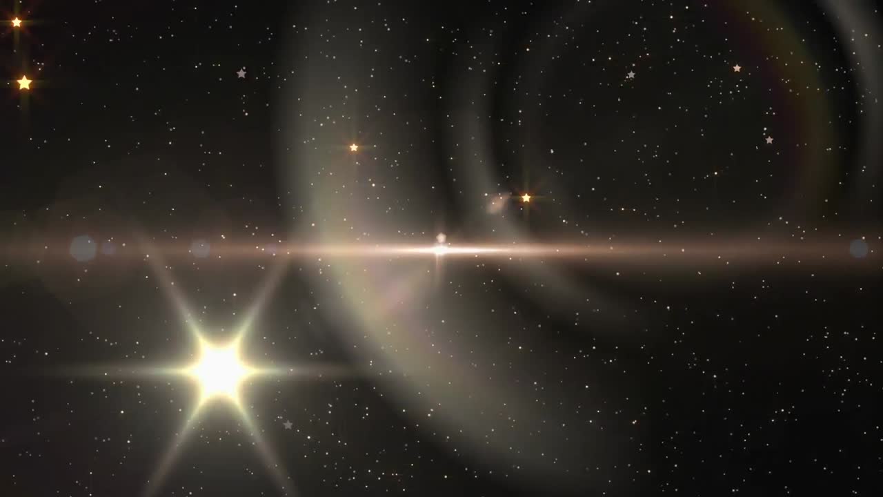 검은 바탕에 별 모양의 불꽃이 있는 빛의 반점