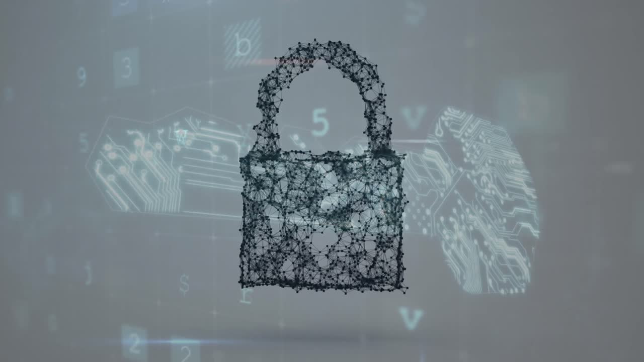 온라인 클라우드와 보안  ⁇ 락을 통해 숫자와 글자를 변경하는 애니메이션