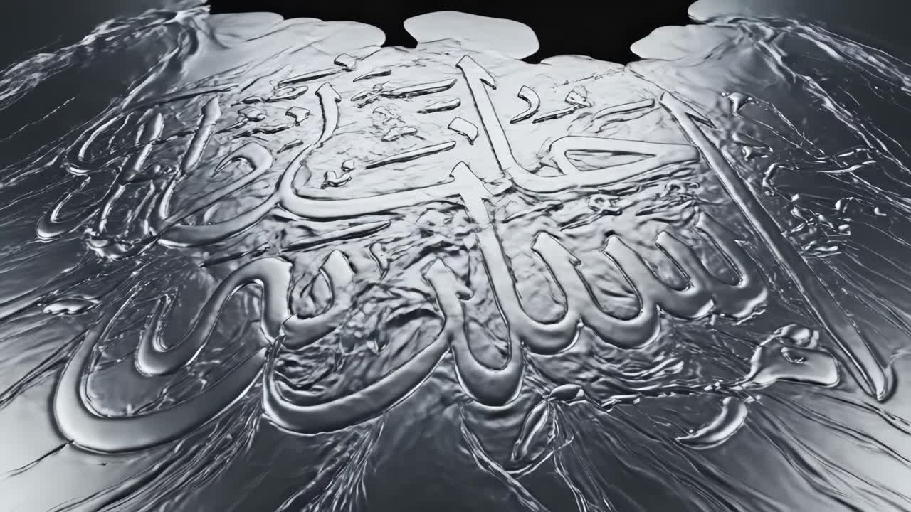 Silver Arabic Calligraphy of Allah