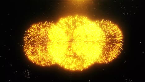 good work celebration with fireworks