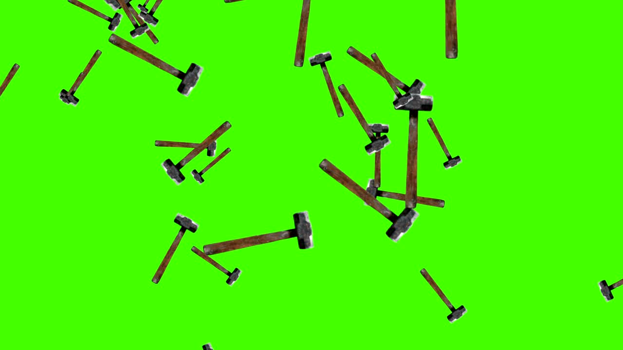 hummer tools falling animation loop: 녹색 화면 크로마 키