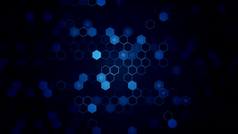animación de bucle geométrico de hexágono. fondo futurista. panal de miel. elemento digital hexagonal. tecnología diseño poligonal.