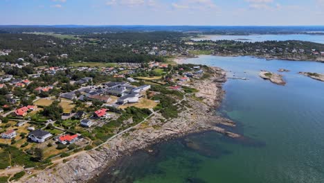 Town-Landscape-On-The-Shoreline-Of-Asa-Beach-In-Southern-Gothenburg-In-Sweden