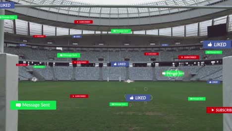 Animación-De-íconos-De-Medios-Sobre-El-Estadio