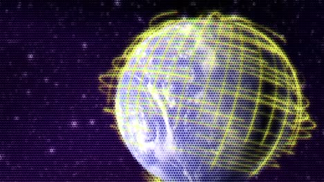 fondo animado en movimiento que muestra el planeta tierra desde el espacio