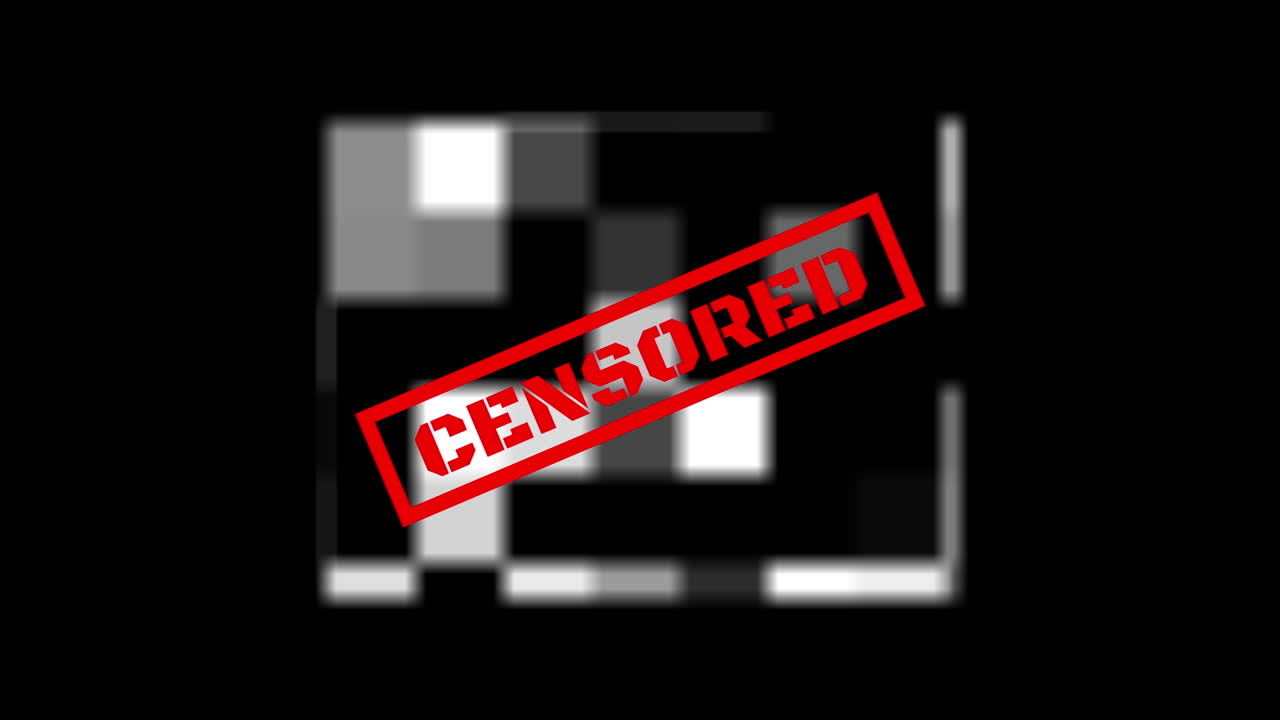 Dynamic Pixelated Censored Content with Red Stamp