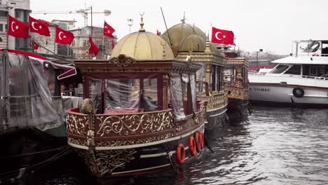 hermosos barcos en el puerto deportivo de estambul.