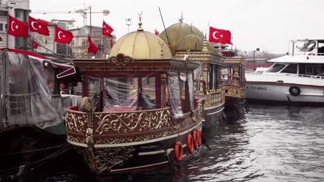 beaux bateaux dans la marina d'istanbul.