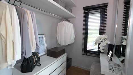 modern and stylish bulit-in walk in closet decoration idea