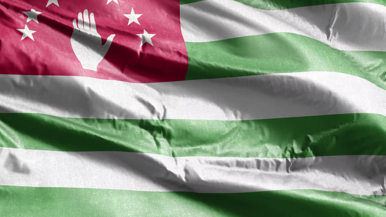 바람에 느리게 흔들리는 압하지아 발, 압하지안 바람에 흔들리는 발 (abkhaz breeze banner), 직물 섬유 조직 (fabric textile tissue), 완전한 채우기 배경 (full filling background), 20 초 루프 (loop)