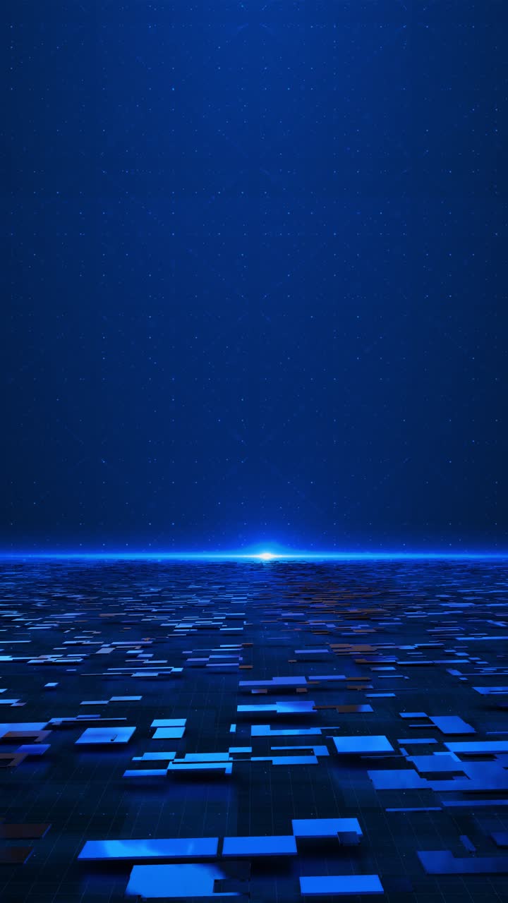 Abstract perspective grid glowing across digital space creating futuristic environment full of