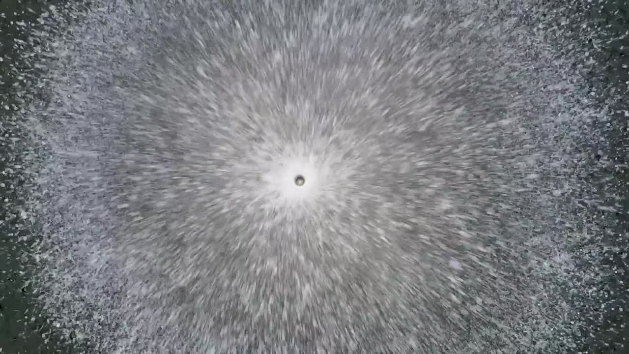 아름다운 분수 분사 - 평면도