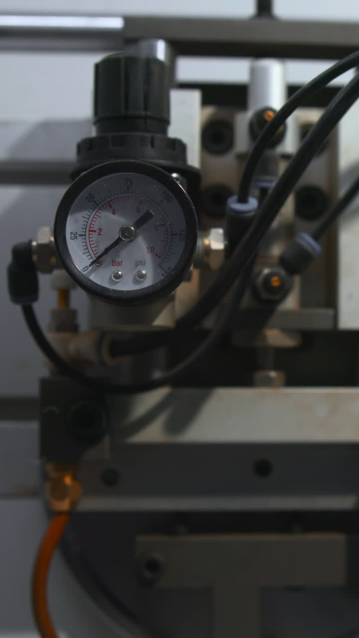 Pressure Gauge Needle Measuring Pneumatic Regulator Braided Hoses And Valves Feed Control Manifold With Dial. Media