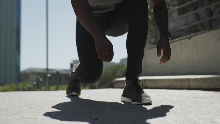 Man exercising in an urban setting