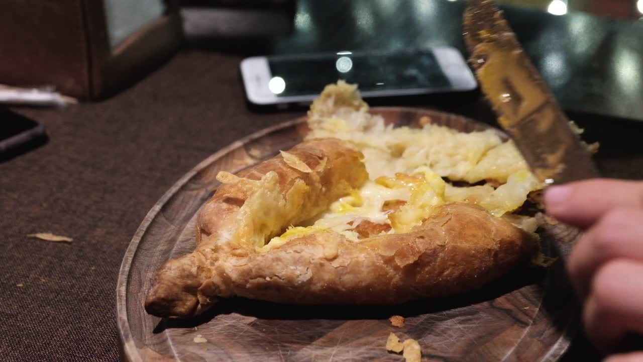 Khachapuri, a traditional Georgian dish