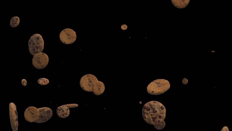animación de bucle de galletas de chocolate