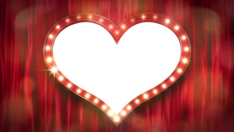 the theater sign and the curtain.heart shape.[loop]