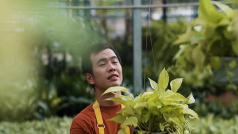 gardener working indoors