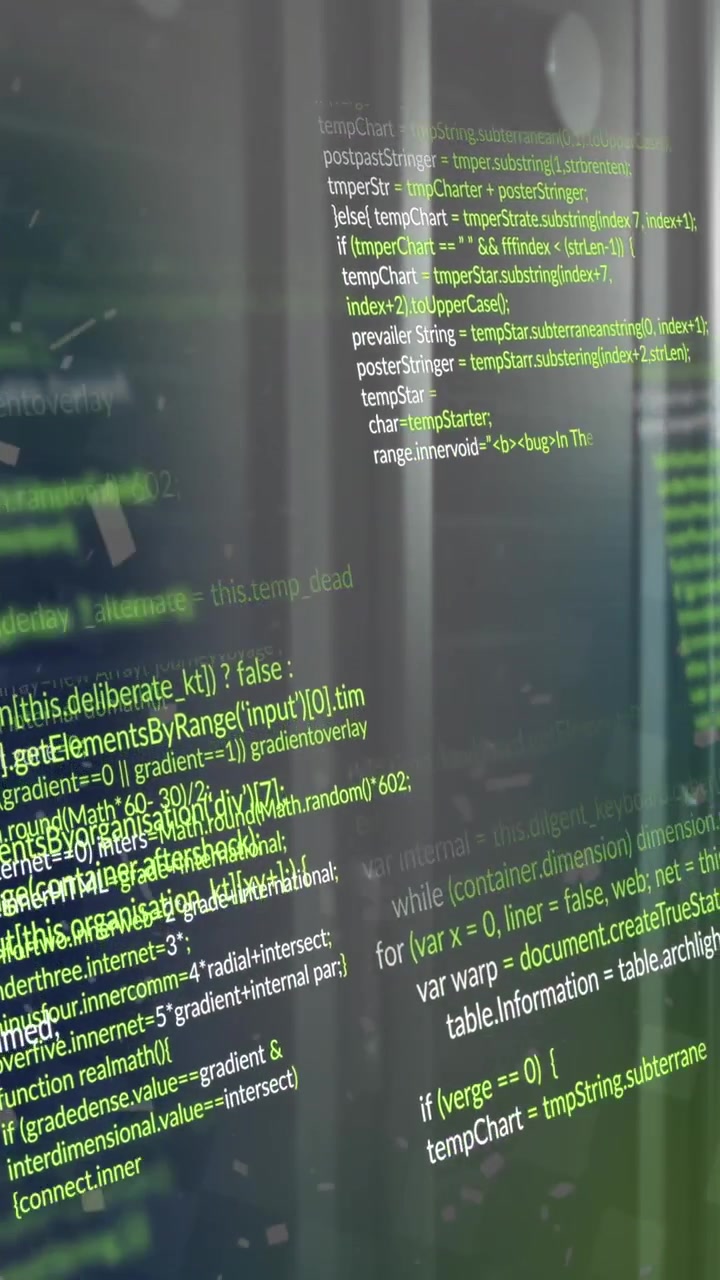 Animación del procesamiento de datos sobre servidores informáticos