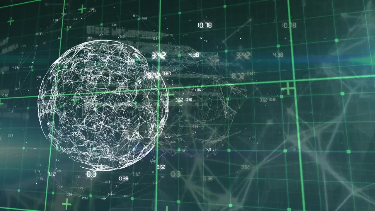 Animation of data processing over globe