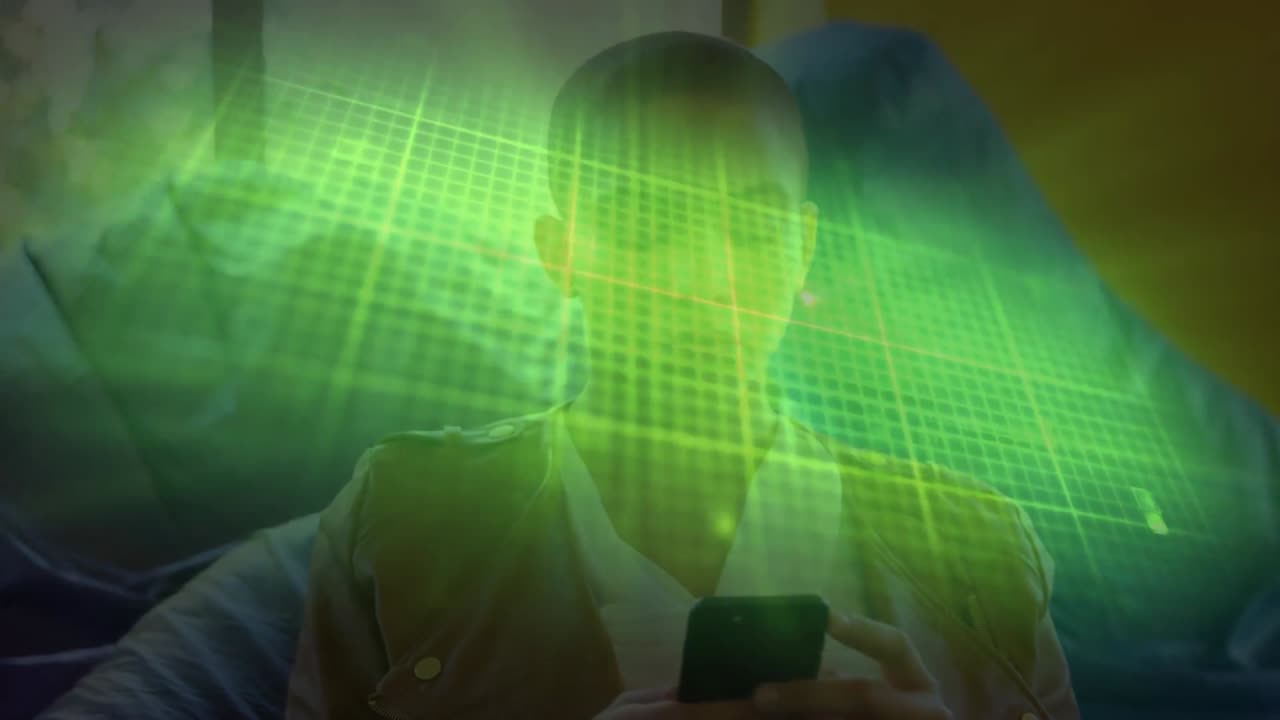 animación de la línea de vida sobre las mujeres que usan teléfonos inteligentes