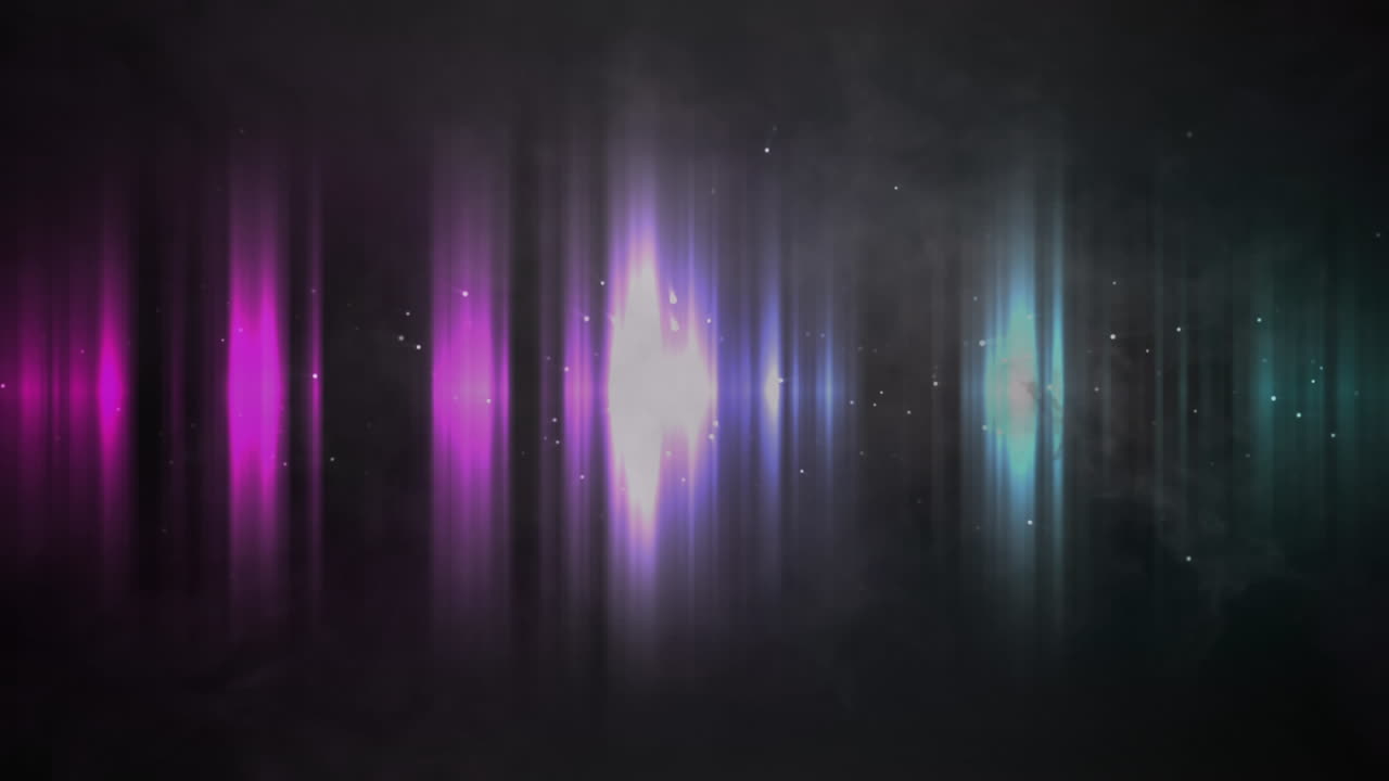 animación de una sombra gris en un fondo multicolor