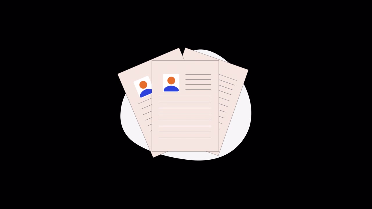 Animated Resumes and CVs Appearing and Disappearing