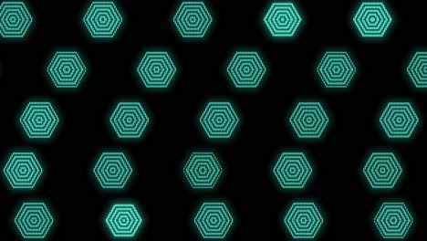 Geometric-hexagons-pattern-with-led-light-in-club-style