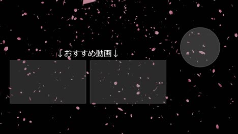 cherry blossom particles japan language end card motion graphics