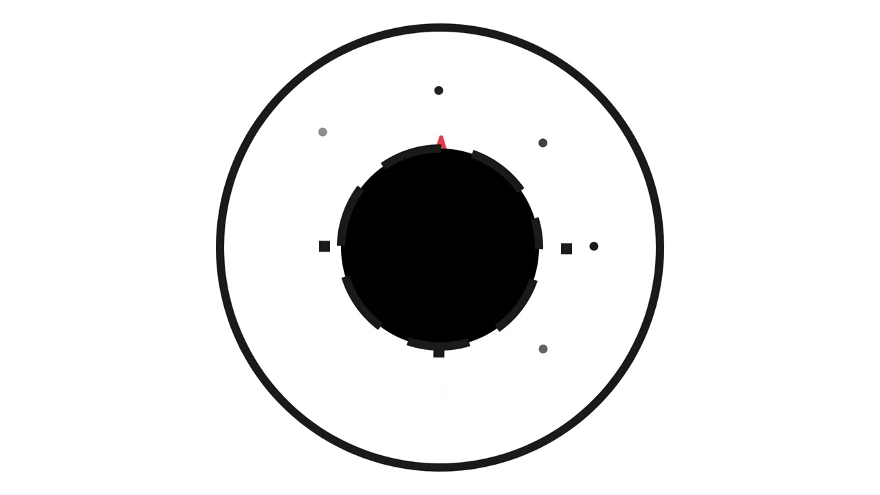 Abstract Circular Loading Animation with Rotating Red Indicator