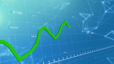 animation of green line and data processing over grid