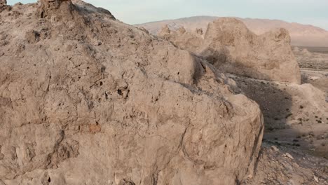 unique rock formation in the mojave desert