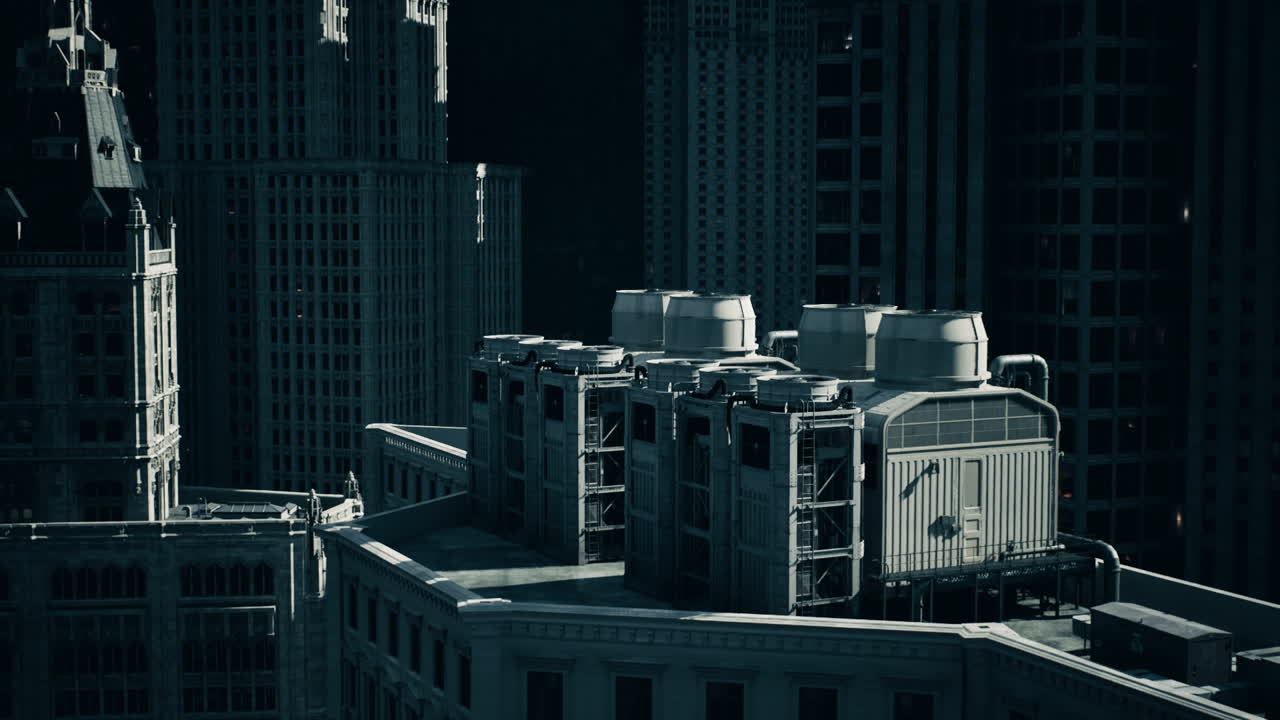 City Rooftop Cooling Towers