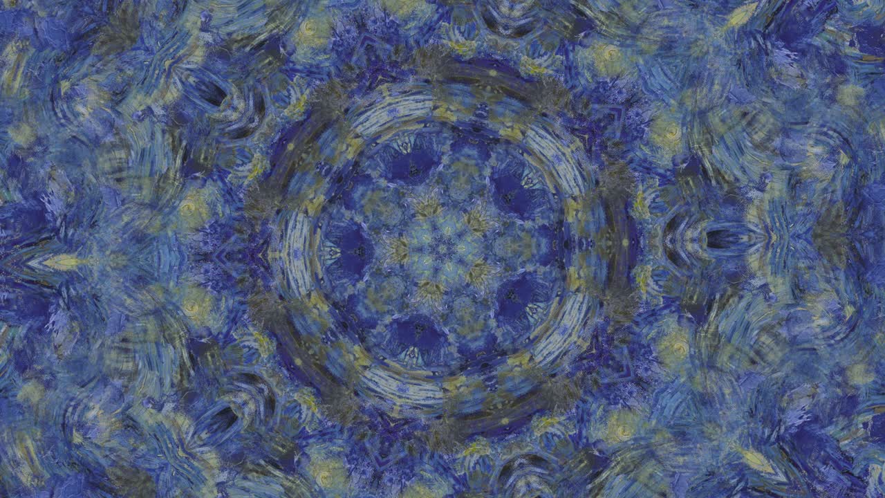 파란색 추상 칼레도스코프