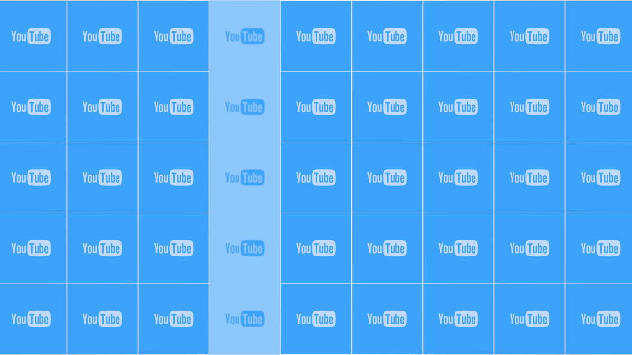 네트워크 배경에 소셜 유튜브 아이콘 패턴