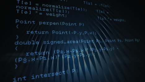 animation of digital data processing over dark background