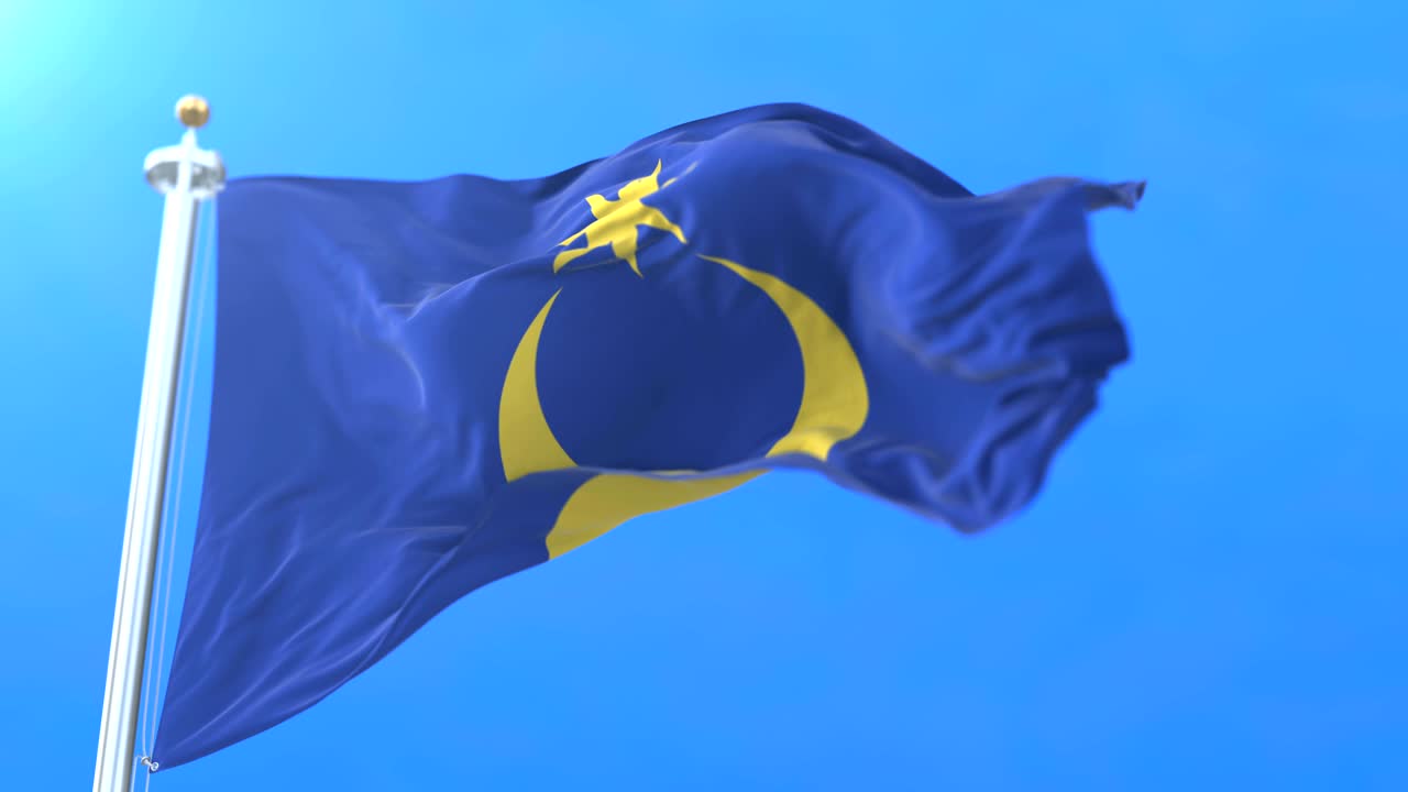 bandera de la ciudad portuaria de portsmouth en hampshire, inglaterra.