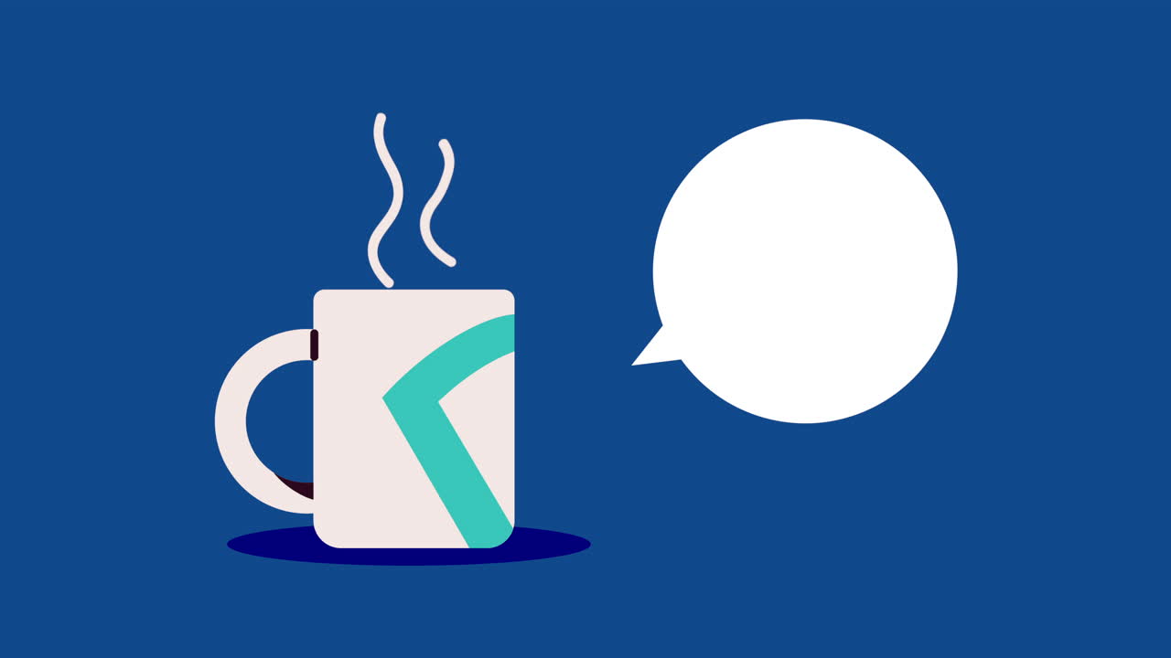 연설 거품이 있는 커피 컵