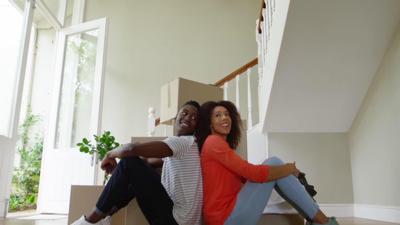 Family moving in to a new home