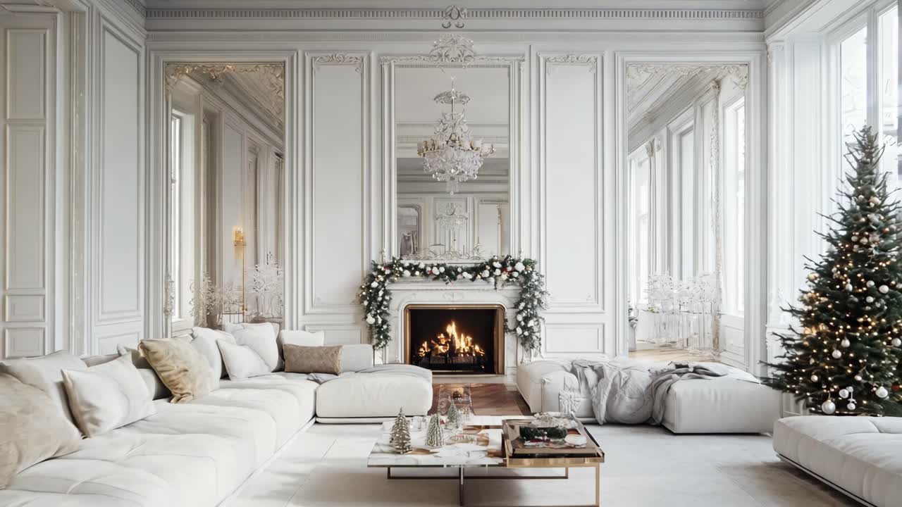 Luxe kerst woonkamer